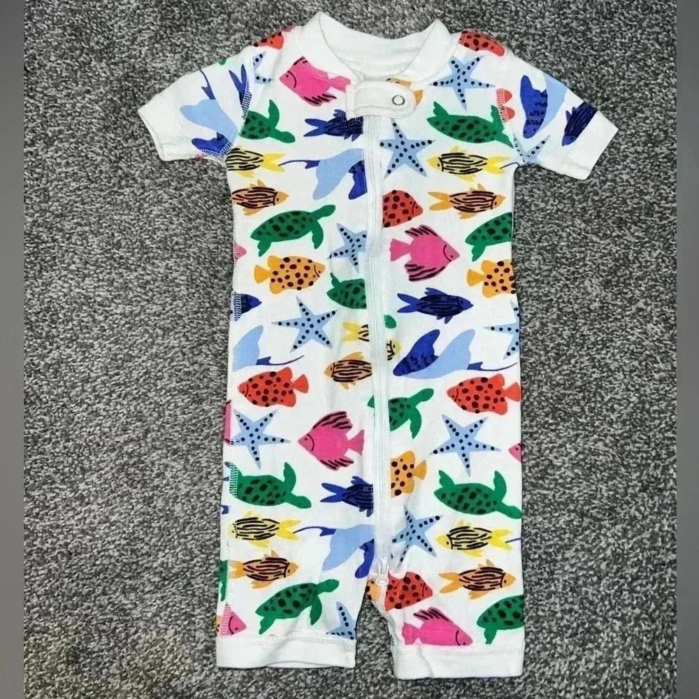 6-12 MONTHS SEA ROMPER HANNA ANDERSSON - Picture 2 of 9